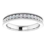 14K White Gold 1/2 CTW Natural Diamond Anniversary Band