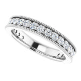 14K White 3/4 CTW Natural Diamond Anniversary Band