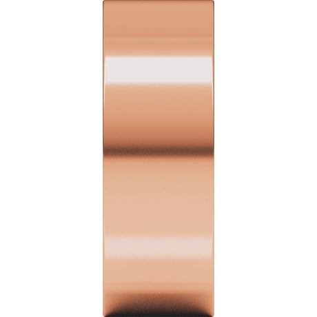 14K Rose Gold 7 mm Comfort-Fit Square Band Size 7.5