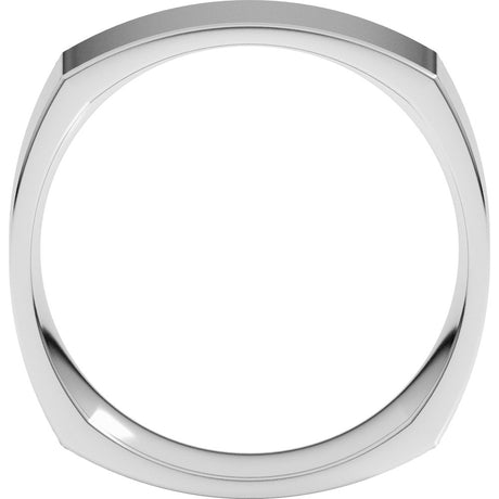 Continuum Sterling Silver 7 mm Comfort-Fit Square Band Size 10