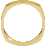 18K Yellow 7 mm Square Comfort Fit Band