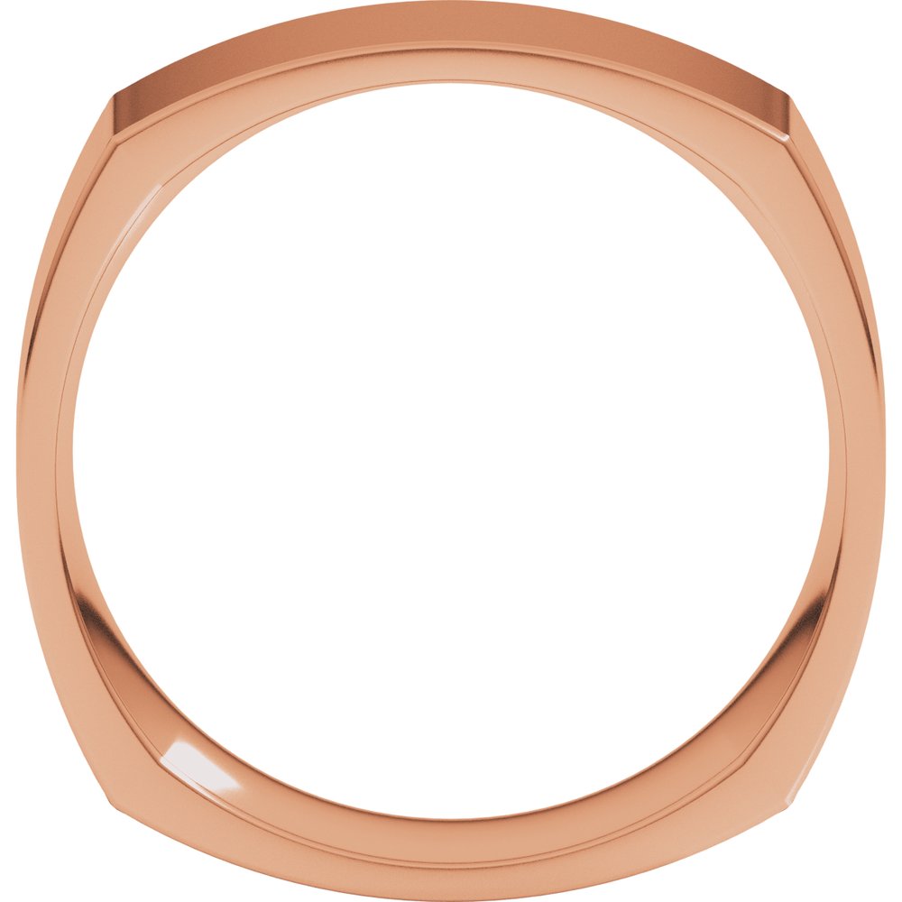 14K Rose Gold 7 mm Comfort-Fit Square Band Size 7.5