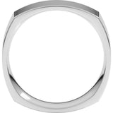 10K White 7 mm Comfort-Fit Square Band Size 9