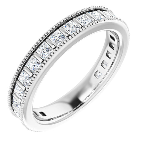 14K White 1 CTW Natural Diamond Anniversary Band