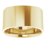 14K Yellow Gold 10 mm Comfort-Fit Square Band Size 8