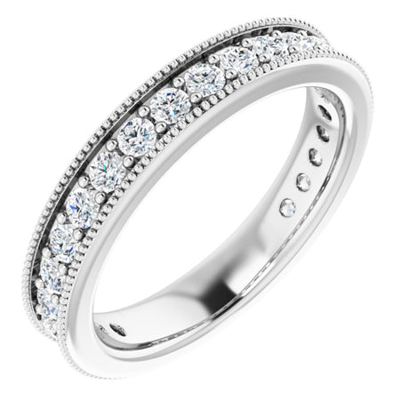 14K White 3/4 CTW Natural Diamond Anniversary Band