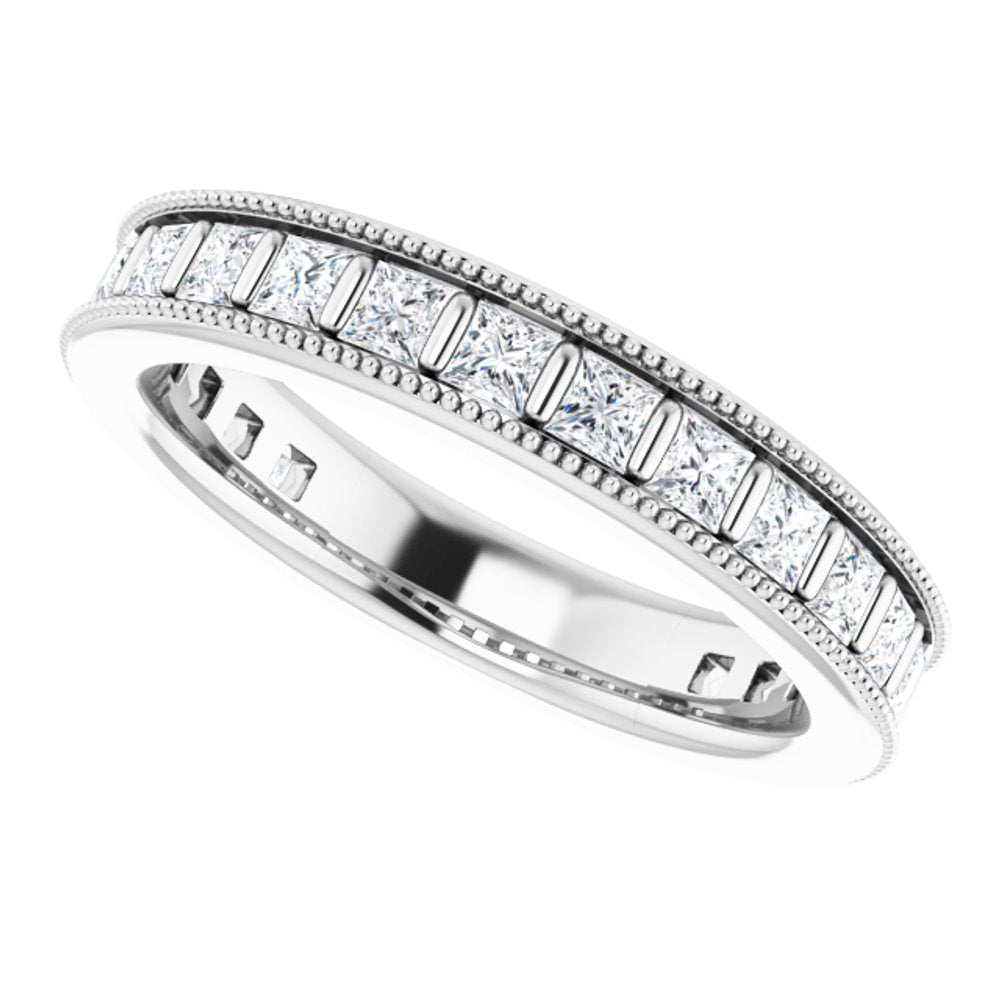 14K White 1 CTW Natural Diamond Anniversary Band