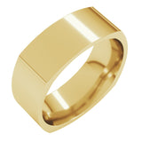 18K Yellow 7 mm Square Comfort Fit Band Size 9.5