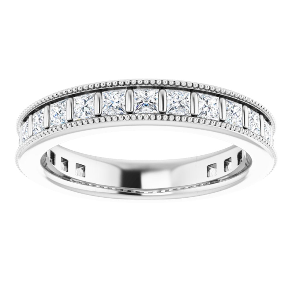 14K White Gold 1 CTW Natural Diamond Anniversary Band