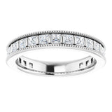 14K White Gold 1 CTW Natural Diamond Anniversary Band