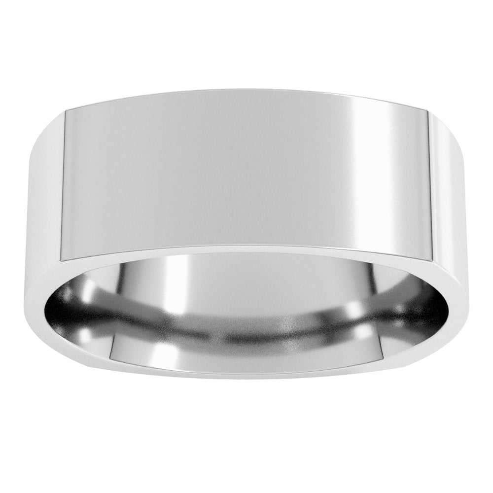 10K White 7 mm Comfort-Fit Square Band Size 9