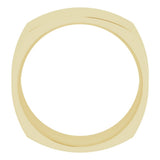 14K Yellow Gold 10 mm Comfort-Fit Square Band Size 8