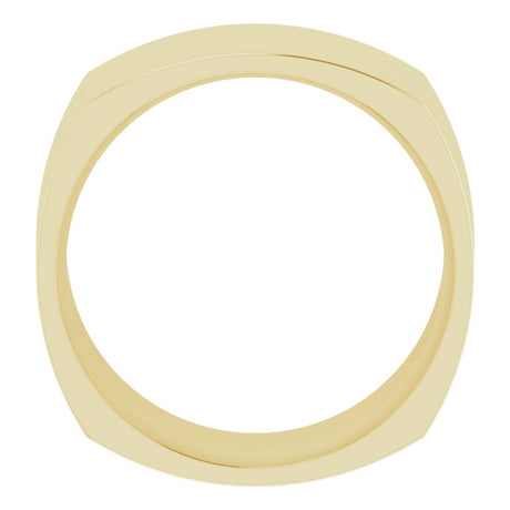 14K Yellow Gold 10 mm Comfort-Fit Square Band Size 8