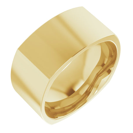 14K Yellow Gold 9 mm Comfort-Fit Square Band Size 10