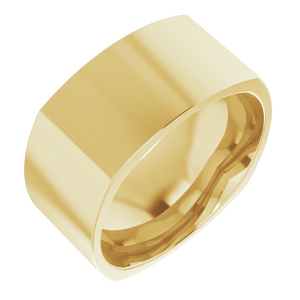 14K Yellow Gold 9 mm Comfort-Fit Square Band Size 10