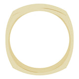 14K Yellow Gold 9 mm Comfort-Fit Square Band Size 10