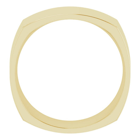 14K Yellow Gold 9 mm Comfort-Fit Square Band Size 10