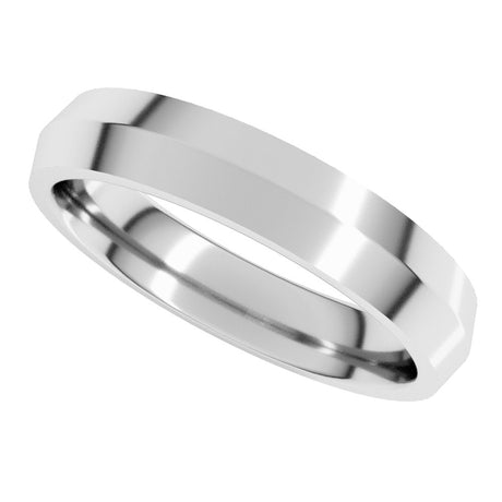14K White 4 mm Knife Edge Comfort Fit Band Size 11