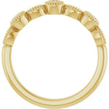 14K Yellow 2 mm Round 1/8 CTW Natural Diamond Anniversary Band