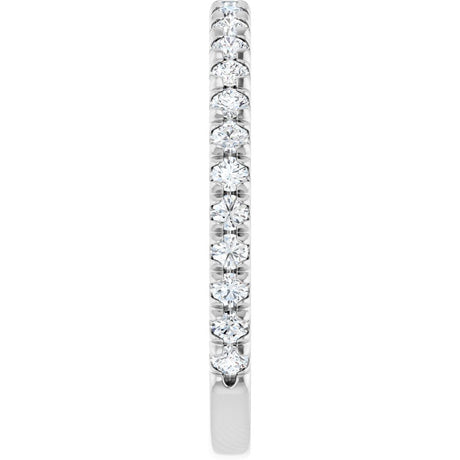 14K White Gold 3/8 CTW Natural Diamond French-Set Anniversary Band