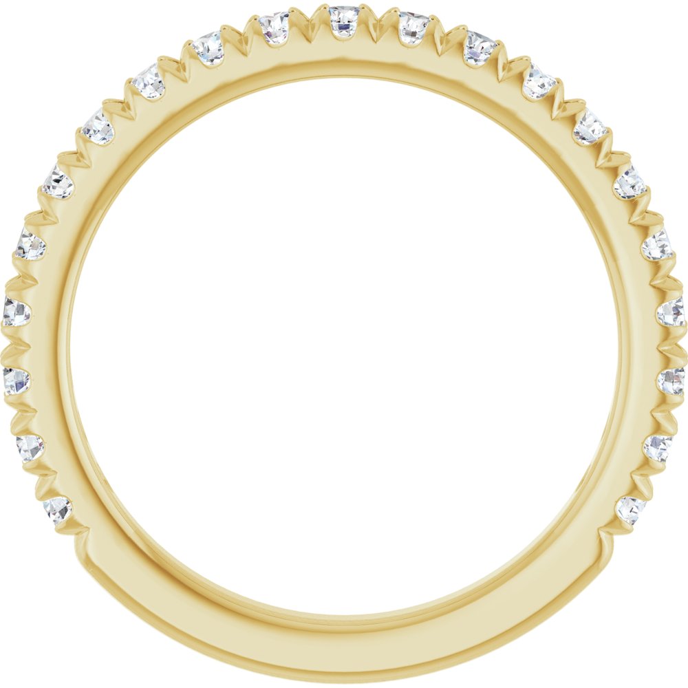 14K Yellow 5/8 CTW Natural Diamond French-Set Anniversary Band