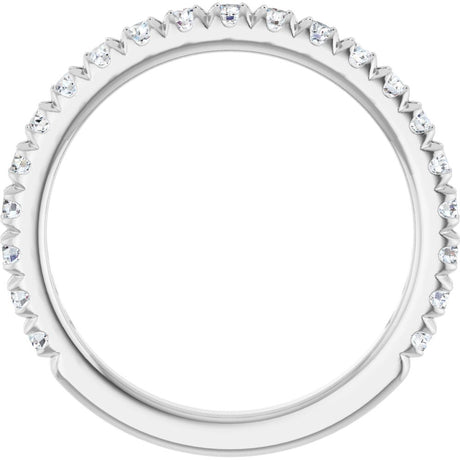 14K White Gold 5/8 CTW Lab-Grown Diamond French-Set Anniversary Band