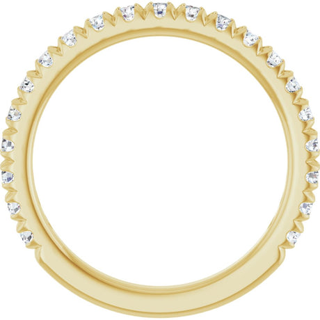 14K Yellow Gold 1/2 CTW Natural Diamond French-Set Anniversary Band