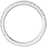 Platinum 1/2 CTW Natural Diamond French-Set Anniversary Band