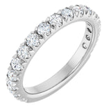 14K White Gold 1 CTW Lab-Grown Diamond Anniversary Band