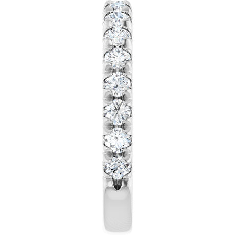 14K White Gold 1 CTW Natural Diamond French-Set Anniversary Band
