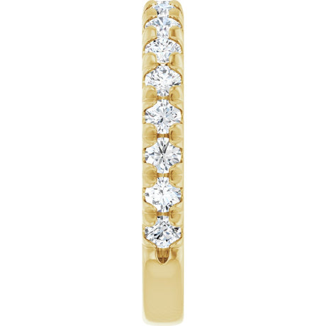 14K Yellow Gold 1 CTW Natural Diamond French-Set Anniversary Band