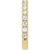 14K Yellow Gold 1 CTW Lab-Grown Diamond Anniversary Band