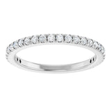 14K White 1/3 CTW Natural Diamond French-Set Anniversary Band