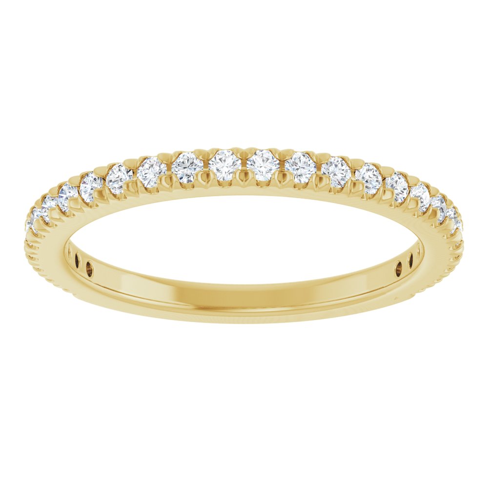 14K Yellow 1/3 CTW Lab-Grown Diamond French-Set Anniversary Band