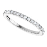 14K White 1/3 CTW Natural Diamond French-Set Anniversary Band