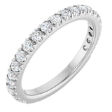 Platinum 1/2 CTW Natural Diamond French-Set Anniversary Band