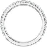 14K White Gold 1 CTW Lab-Grown Diamond Anniversary Band