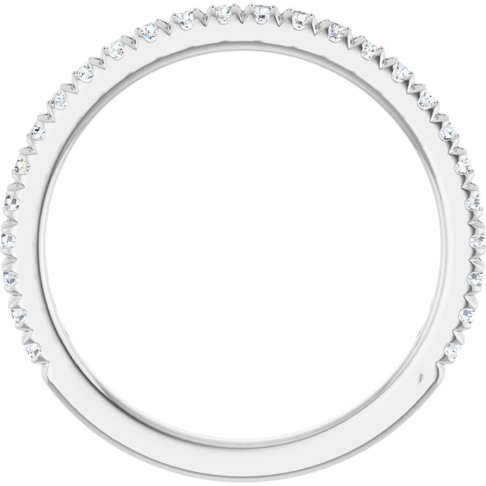 14K White 1/3 CTW Lab-Grown Diamond French-Set Anniversary Band