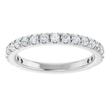 Platinum 5/8 CTW Natural Diamond French-Set Anniversary Band