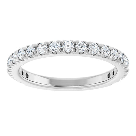 Platinum 5/8 CTW Natural Diamond French-Set Anniversary Band