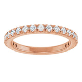14K Rose Gold 5/8 CTW Lab-Grown Diamond French-Set Anniversary Band