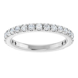 14K White Gold 1/2 CTW Natural Diamond French-Set Anniversary Band
