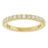 14K Yellow Gold 5/8 CTW Lab-Grown Diamond French-Set Anniversary Band