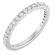 14K White 3/8 CTW Natural Diamond French-Set Anniversary Band