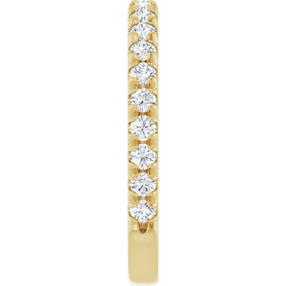 14K Yellow 5/8 CTW Natural Diamond French-Set Anniversary Band