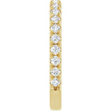 14K Yellow 5/8 CTW Natural Diamond French-Set Anniversary Band