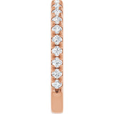 14K Rose Gold 5/8 CTW Lab-Grown Diamond French-Set Anniversary Band