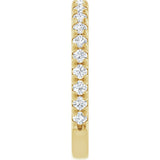 14K Yellow Gold 5/8 CTW Lab-Grown Diamond French-Set Anniversary Band
