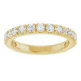 14K Yellow Gold 1 CTW Natural Diamond French-Set Anniversary Band