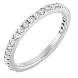 14K White 1/3 CTW Natural Diamond French-Set Anniversary Band